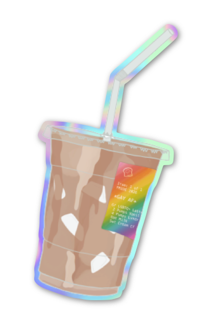 Pride Latte sticker