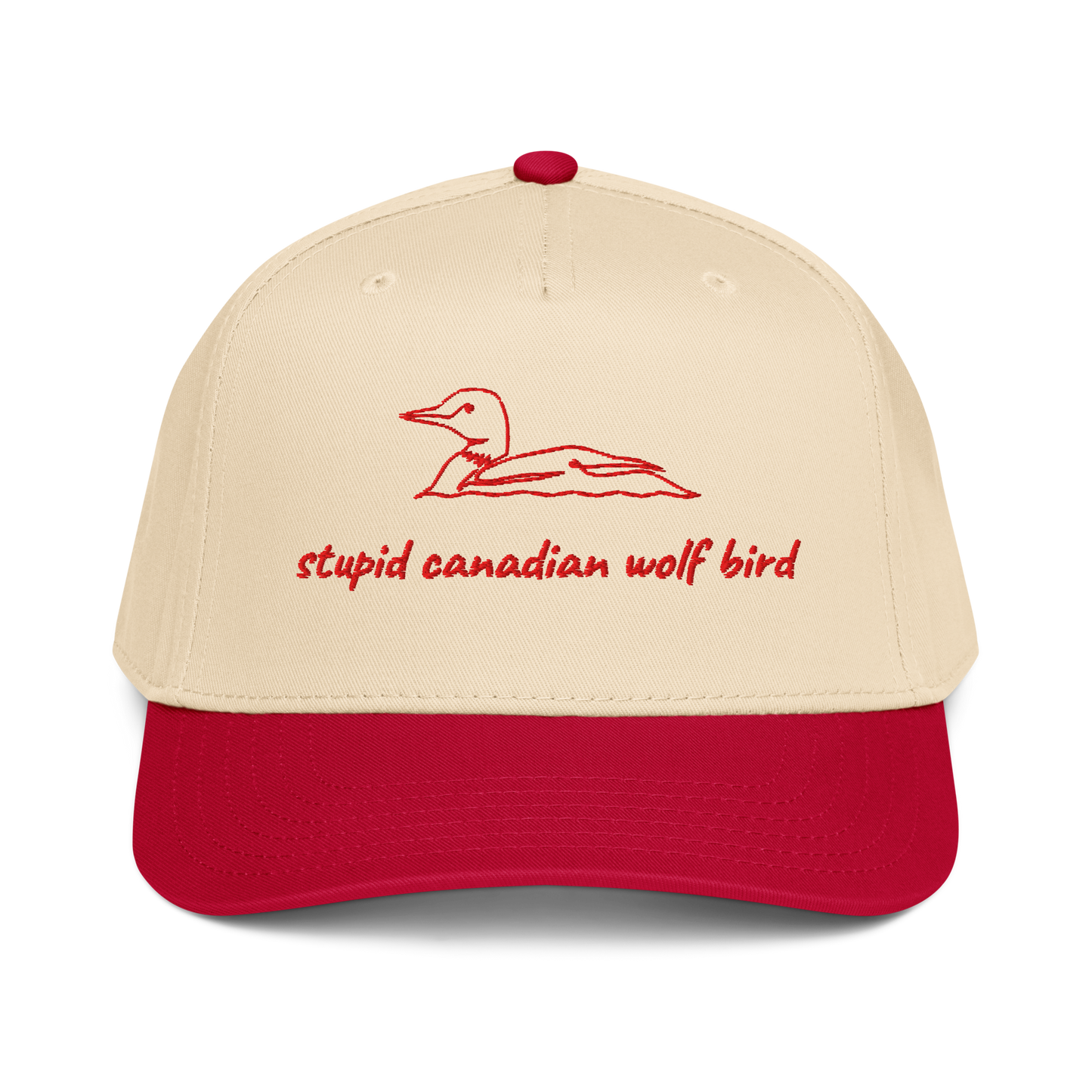 Stupid Candian Wolf Bird | 5 panel hat