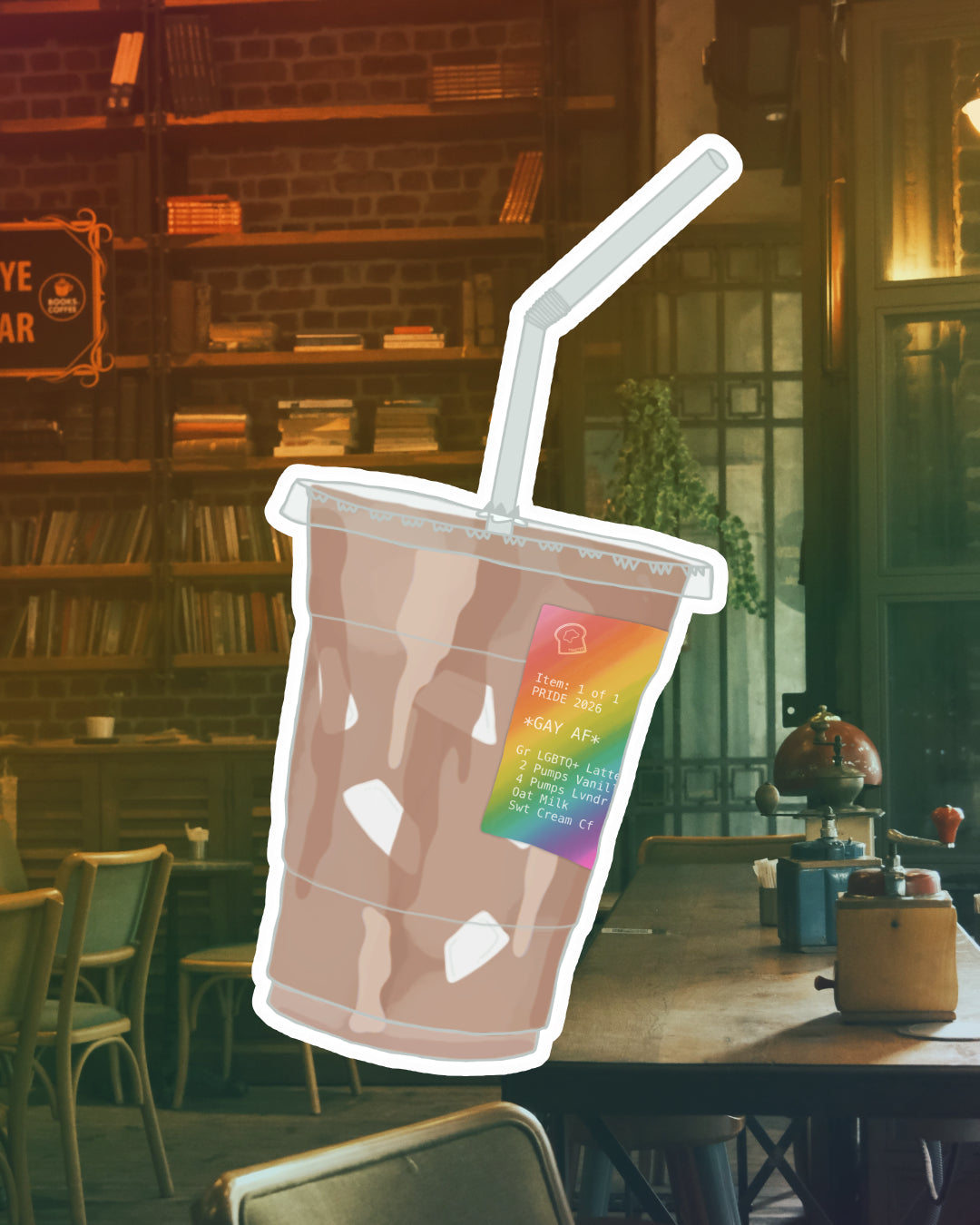Pride Latte sticker